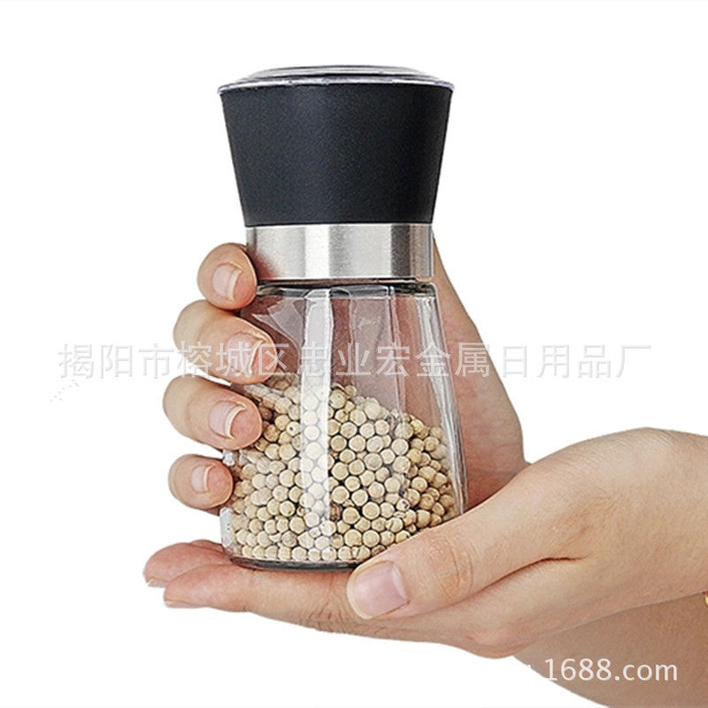 Creative kitchen appliances hand glass grinder with pepper mill