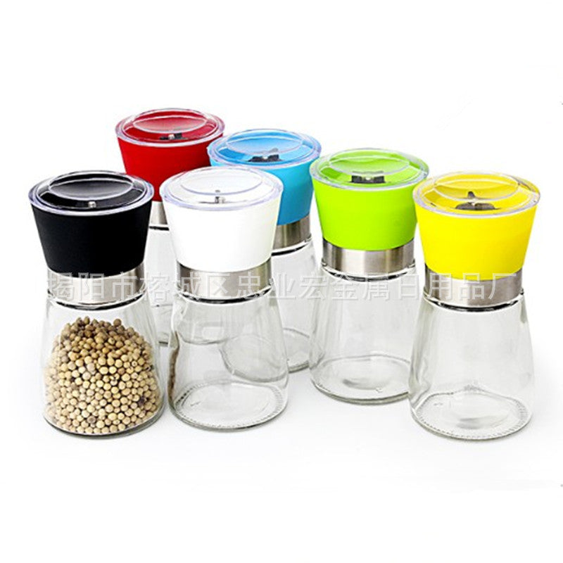 Creative kitchen appliances hand glass grinder with pepper mill